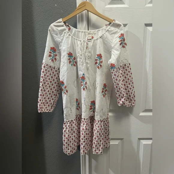 Sundance white embellished peasant tunic dress size small - Picture 2 of 4